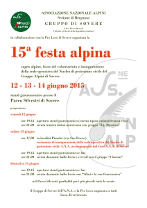 Locandina Festa Alpina Sovere 2015